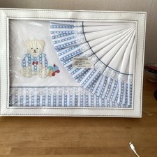 Parure De Draps Bébé Neuve Vintage 120x180 Drap Housse Taie Nounours Coton