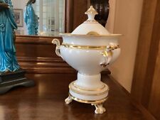 Superbe confiturier  tripode en porcelaine de Paris époque restauration