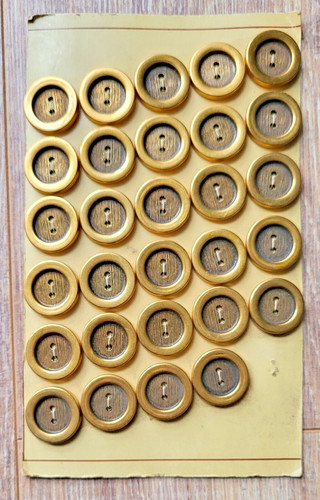 Carte boutons métal doré - 29,