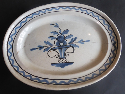 Petit plat ancien faïence - ancien, en