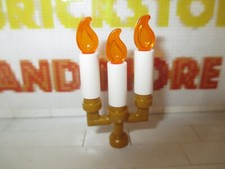 Lego - 1x Candlestick 73117 3x Candle 37762 White 3x Flame 37775 Trans Orange