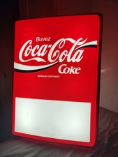 COCA-COLA Enseigne Lumineuse Biface Originale 90' Commerce en TBE 100x76x20