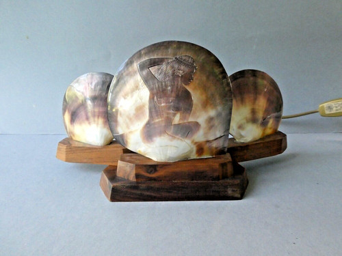 Lampe art deco bois - art,