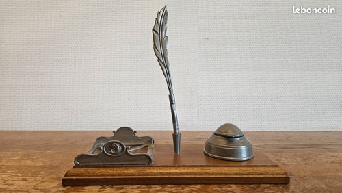 Encrier vintage étain - en, et
