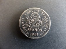 Pièce de monnaie money COIN FRANCE 2 Francs semeuse 1981 très bon état