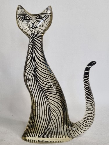 Sculpture lucite chat - sculpture, "chat"