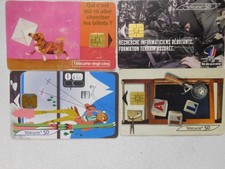 lot de 4 télécartes France