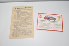B93 CATALOGUE DÉPLIANT DÉPLIANT MINIALUXE PEUGEOT COUPE 204 EXC. COND.