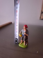 ANCIEN SANTON MARCEL CARBONEL    ,  ( ENVIRON 7 CM ) , PECHEUR AU FILET