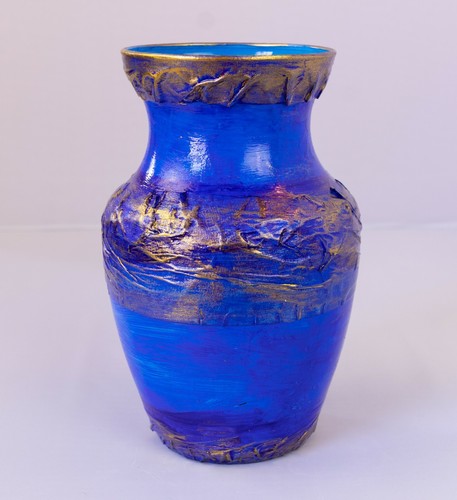Handmade glass decorative vase - glass,
