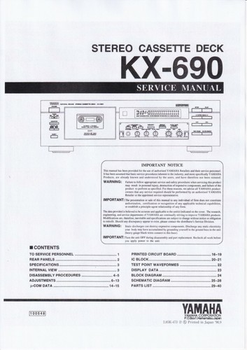 Service manuel instructions - service,