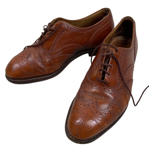 Brogues cuir marron vintage - cuir,