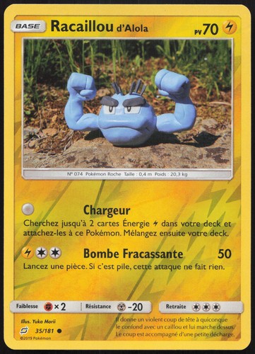 Carte pokémon racaillou - carte,