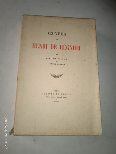 Oeuvres henri regnier - de,