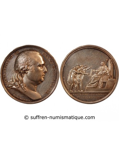 France louis xviii - xviii, medaille