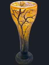 Art Nouveau Glass Vase with