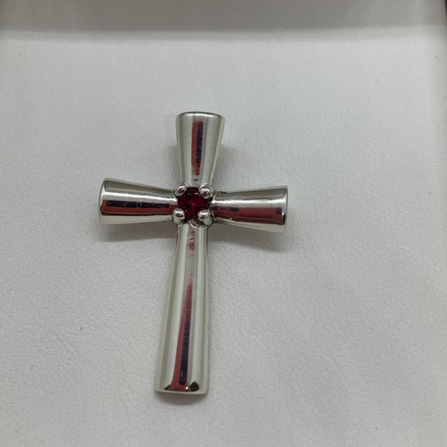 Sterling silver cross - silver,