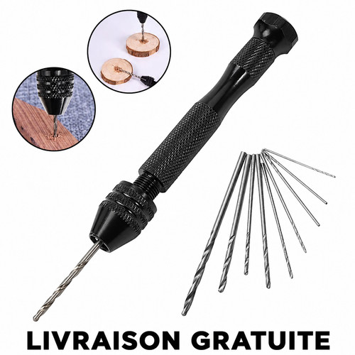 Kit perceuse main avec 10 - perceuse,
