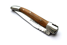 Couteau Laguiole NADALIÉ 11 cm pliant manche chêne barrique vin Knife folding