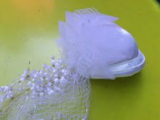 Ancien chapeau de Mariée,coiffe,année 60-70,Bibi,cérémonie,voilette