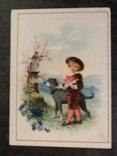 CHROMO CHICOREE A L'ECOLIERE ALPHONSE LEROUX GARCON CHIEN NICHOIR - 57474