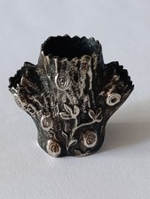 Art de La Table Porte Cure Dent En Forme Tronc d'Arbre Argent Massif 800 - 37,7g