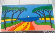 Format XL 80x80cm Direct atelier d'artiste Douchez Tableau originale sur toile