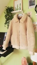 Doudoune en sherpa reversible t S  beige fourrure synthétique chaude hiver femme