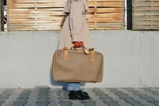 Sac à bagages GUCCI vintage années 80 90 monogramme logo GG valise cuir marro...