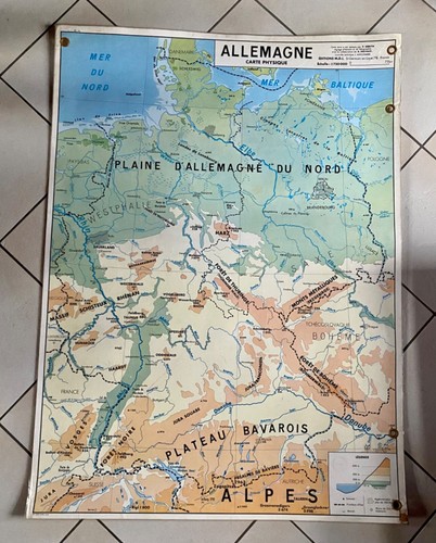 Ancienne carte affiche - carte,