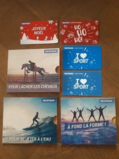 7 Cartes cadeau Gift card France DECATHLON 2022 dont 3 encarts TTB