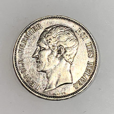 Ecu 5 Francs Argent Belge Duc et Duchesse de Brabant 1853 VF XF/TTB+ KM  19/8.1