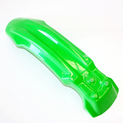 Green plastic front wheel mud - plastic,