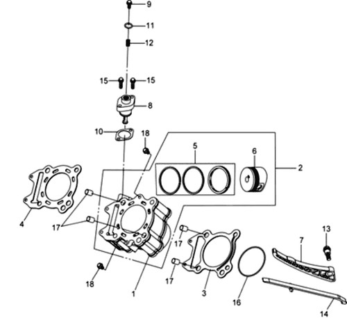 Cylindre quad sym - sym, 600