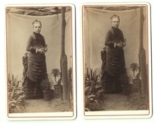 photo 2 cdv  amateur studio extérieur jardin - dytique femme et plantes