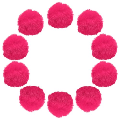 Pompons fausse fourrure - 10,