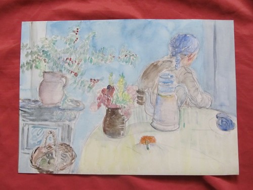 Belle aquarelle e siècle - , xx