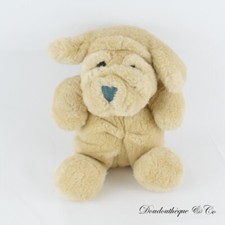 Peluche chien NOUNOURS Bouledogue beige vintage 22 cm (VA)