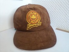 Casquette Indiana Jones cap rare rétro vintage Lucasfilm originale velours cuir