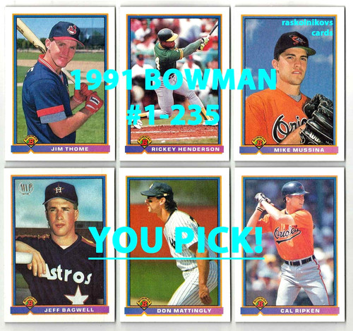 1991 bowman baseball cards - bowman,