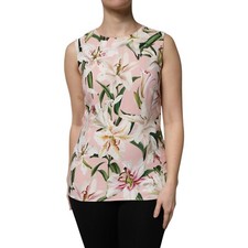 Dolce & Gabbana Haut Multicolore Imprimé Floral Col Rond Réservoir IT44 / US10/L