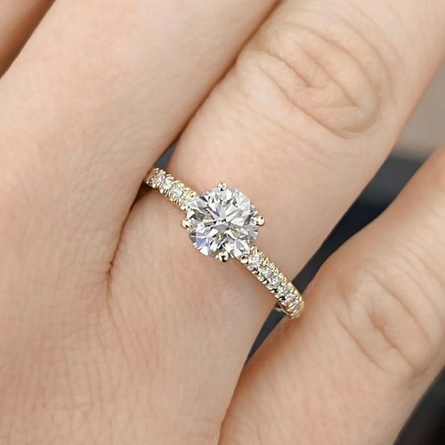 Bague ronde diamant - en,