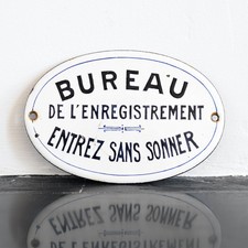 Ancienne plaque émaillée