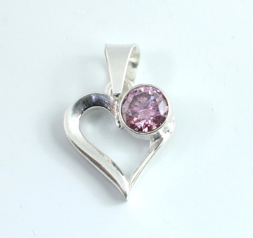 Pendentif cœur solitaire - pendentif,