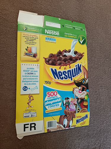 Boite vide cereale nesquik - vide,