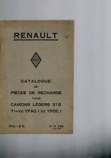 Renault camions YFAC1 et YFDC1 cat pieces de rechange