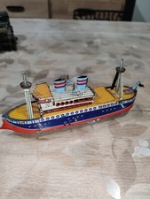 Ancien  Jouet En Tôle A Saisir Vintage Bateau Lire L'annonce 