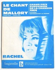 Partition sheet music RACHEL : Le Chant De Mallory * 60's Eurovision Popp Cour