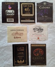 Lot de 7 ETIQUETTES anciennes