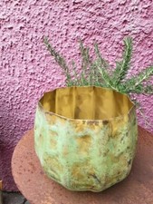 Jardinière ronde vert antique